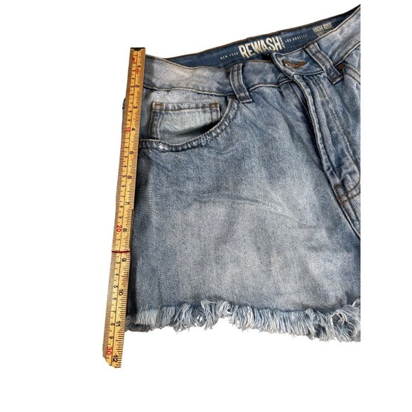 Rewash Womens High-Rise Vintage Reunion Distressed Denim Shorts Size 27 - Picture 9 of 9